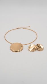 Gilded Disc Necklace Set